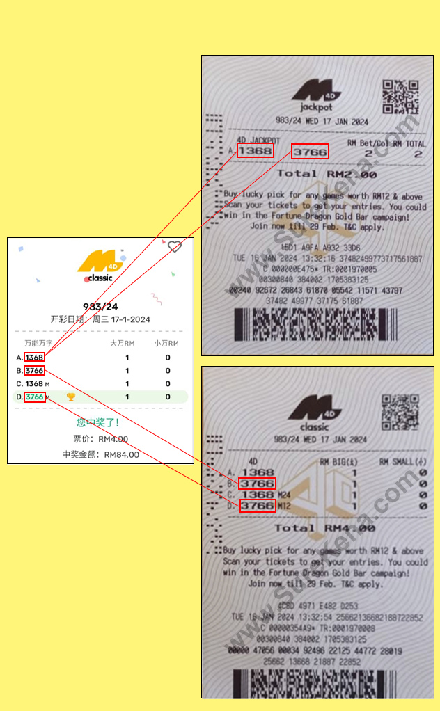 Magnum 4D Jackpot Result - 17 December 2023