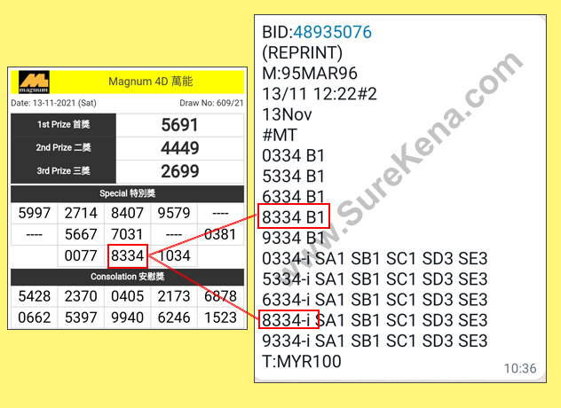 Magnum 4D Result - 13 November 2021