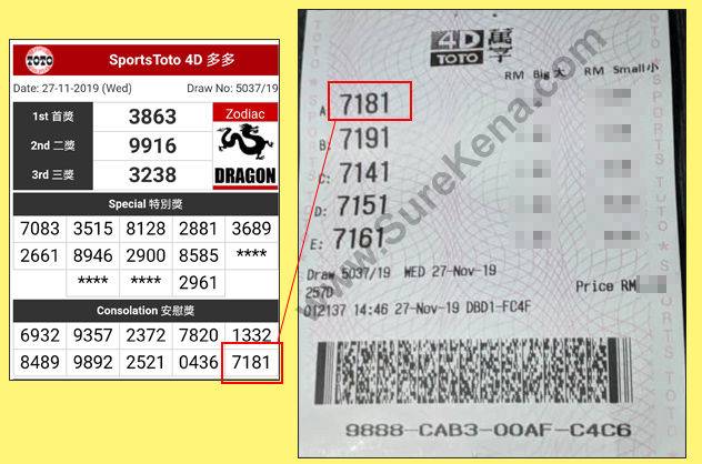 Magnum 4D Result - 27 November 2019