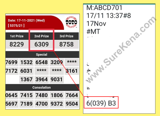 Toto 4D Result - 17 November 2021