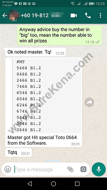 whatsapp send lottery 4d win case