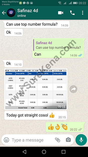 whatsapp lottery 4d win ticket