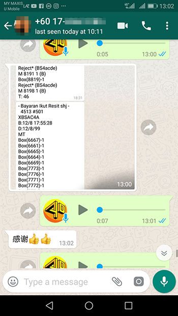 whatsapp magnum win Lottery 4d Prize